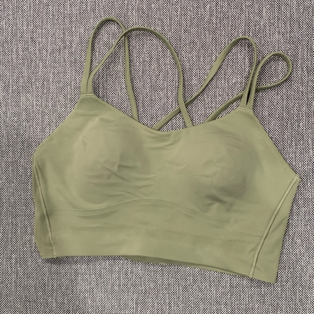 Lululemon Like a Cloud Long Line Bra, Rosemary Green, Size 8